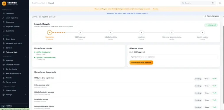 SolarFlow ERP + CRM